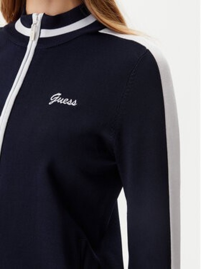 Guess Bluza V5GQ01Z3D60 Granatowy Regular Fit