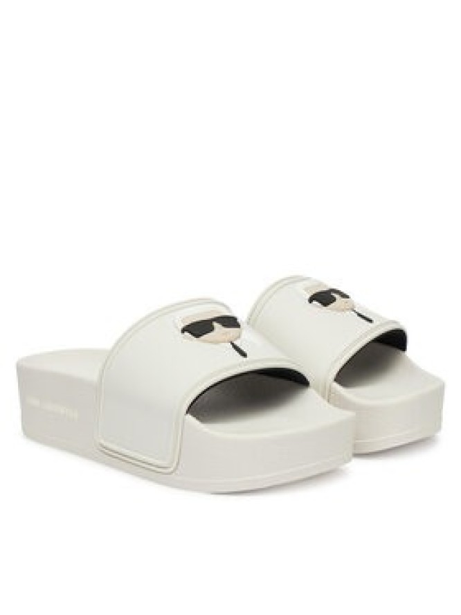 KARL LAGERFELD Klapki Kondo Maxi KL80805A Biały