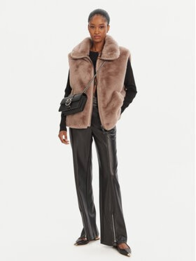 PINKO Bezrękawnik Deyn Gilet 105107 A2WN D01 Beżowy Regular Fit
