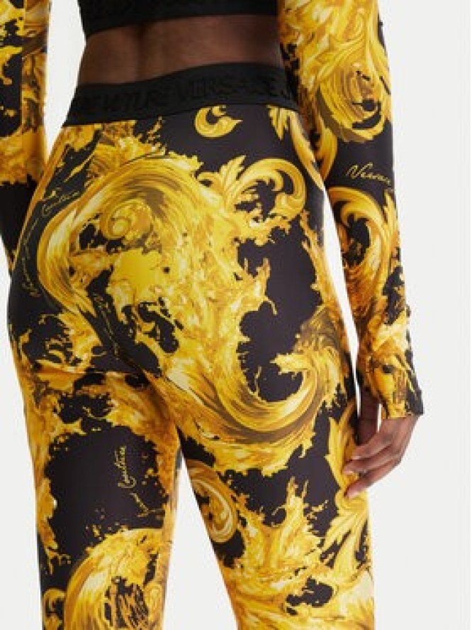 Versace Jeans Couture Legginsy 80HAC101 JS532 Czarny Slim Fit