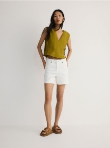 Szorty jeansowe - biały