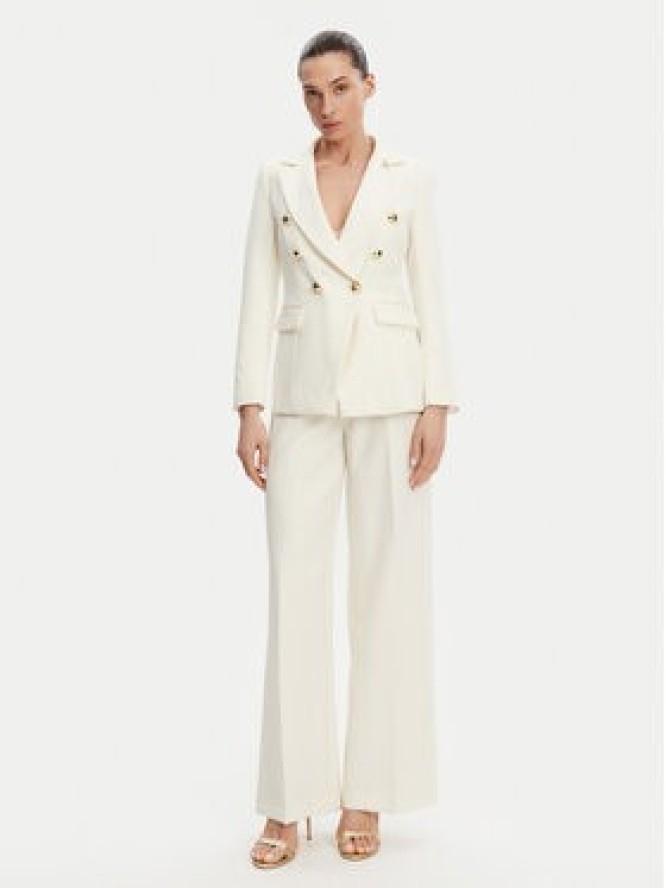 Maryley Spodnie materiałowe 25EB680/M25/43VA Écru Regular Fit