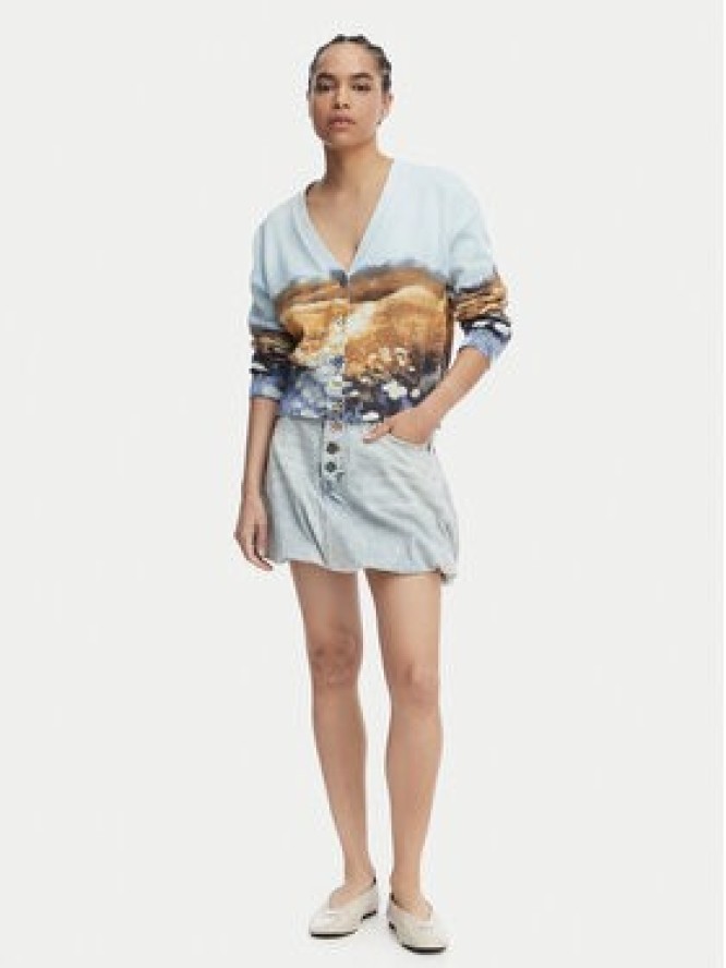 Desigual Spódnica jeansowa Fal Globo 26SWFD01 Niebieski Regular Fit