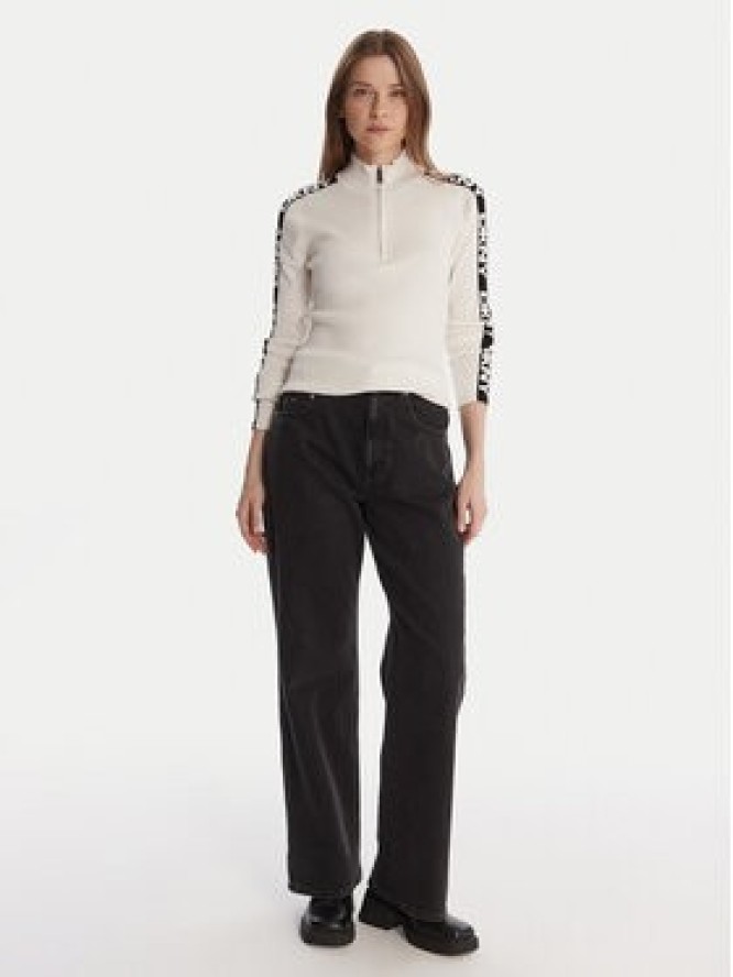 DKNY Sweter P5MSAY01 Écru Slim Fit