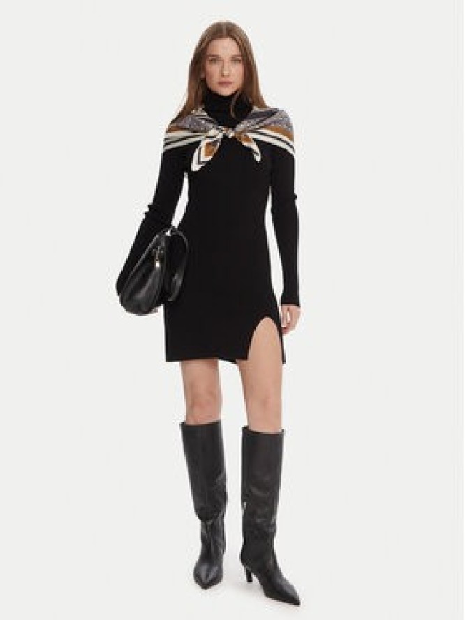 Kontatto Sukienka dzianinowa 3M0827C Czarny Slim Fit