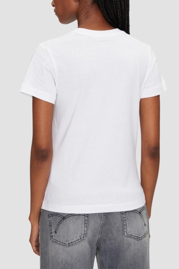 GUESS Biały damski t-shirt Narciso, Rozmiar L