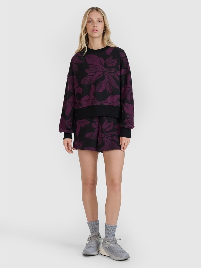 4F Bluza dresowa nierozpinana bez kaptura damska - multikolor M