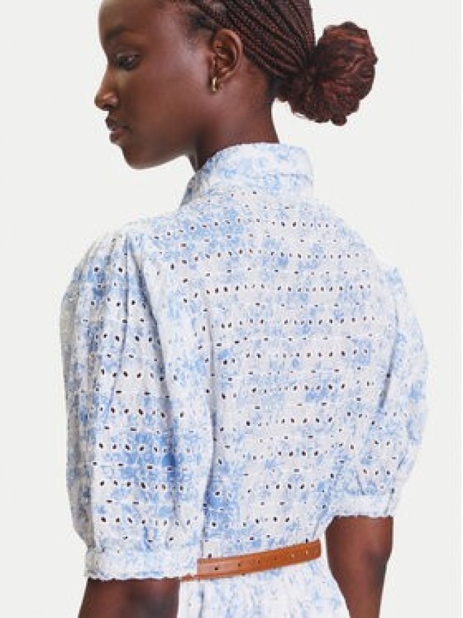 Fracomina Sukienka koszulowa FR25SD1010W404R8 Niebieski Regular Fit