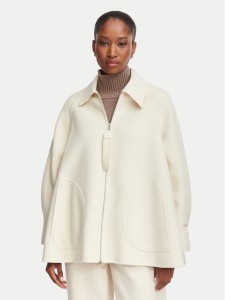 MAX&Co. Płaszcz wełniany Saggina 2626086071200 Kremowy Relaxed Fit