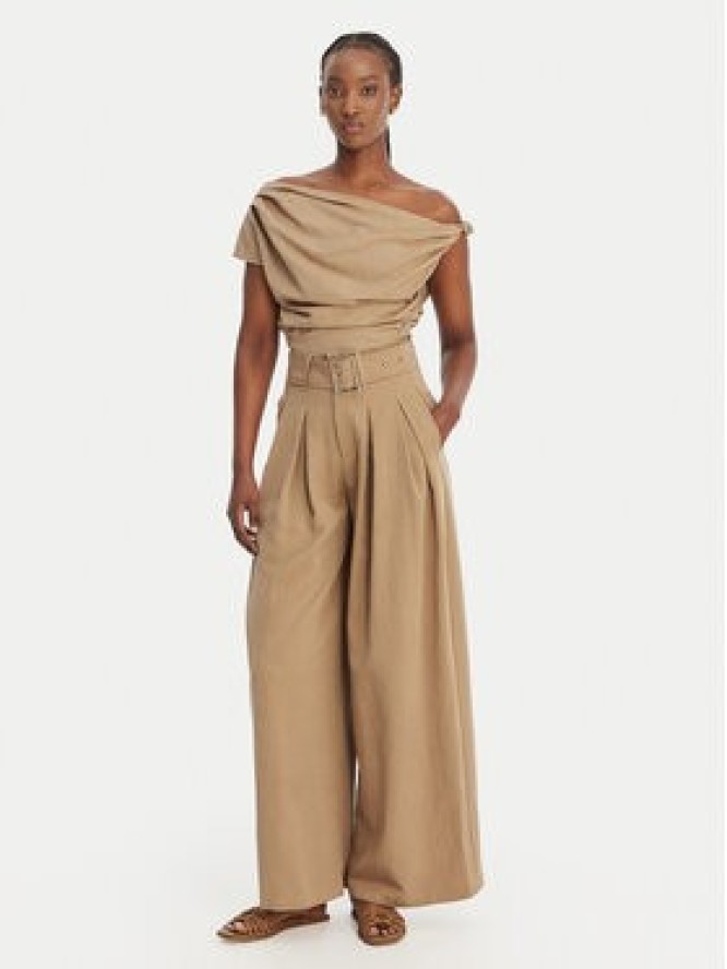 Eleh Spodnie palazzo SS260099 Beżowy Wide Leg