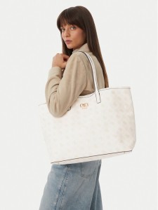 Guess Torebka Emelie Logo HWGP99 28240 Kremowy