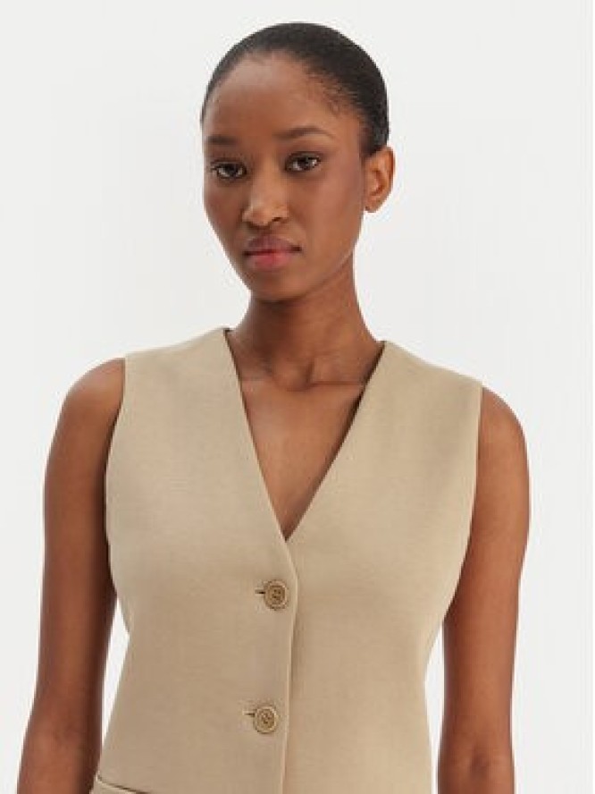 Weekend Max Mara Kamizelka garniturowa Poggio 2615911021 Beżowy Slim Fit
