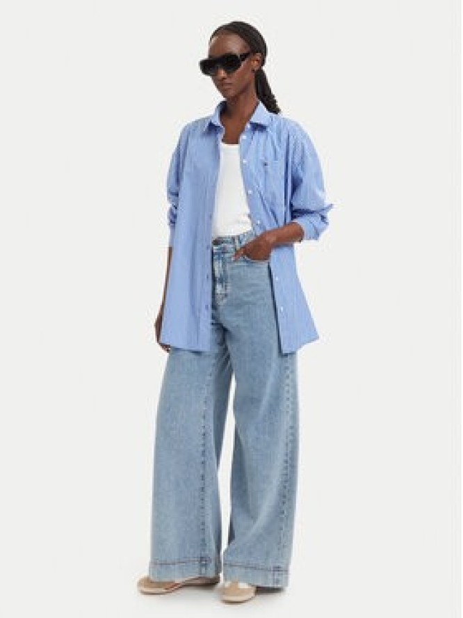 Tommy Jeans Koszula Essential DW0DW22936 Niebieski Oversize