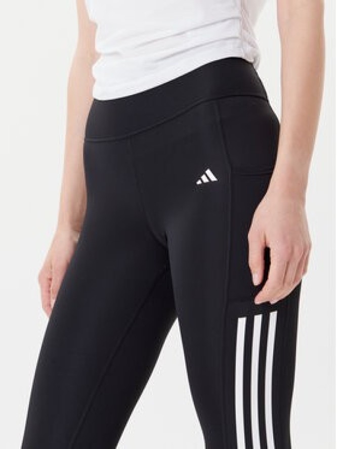 adidas Legginsy Optime 3-Stripes IT9105 Czarny Slim Fit