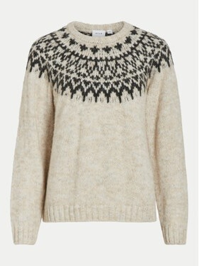 Vila Sweter Ejla 14098853 Beżowy Regular Fit