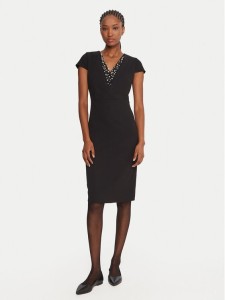 Rinascimento Sukienka koktajlowa CFC0125515003 Czarny Slim Fit