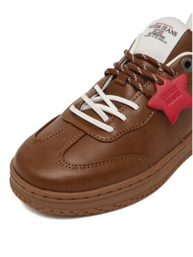 Guess Jeans Sneakersy EO-GSJ120 Brązowy jasny