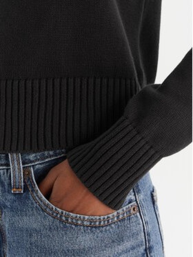 Calvin Klein Jeans Sweter Ck Embro Badge LV047D351G Czarny Regular Fit