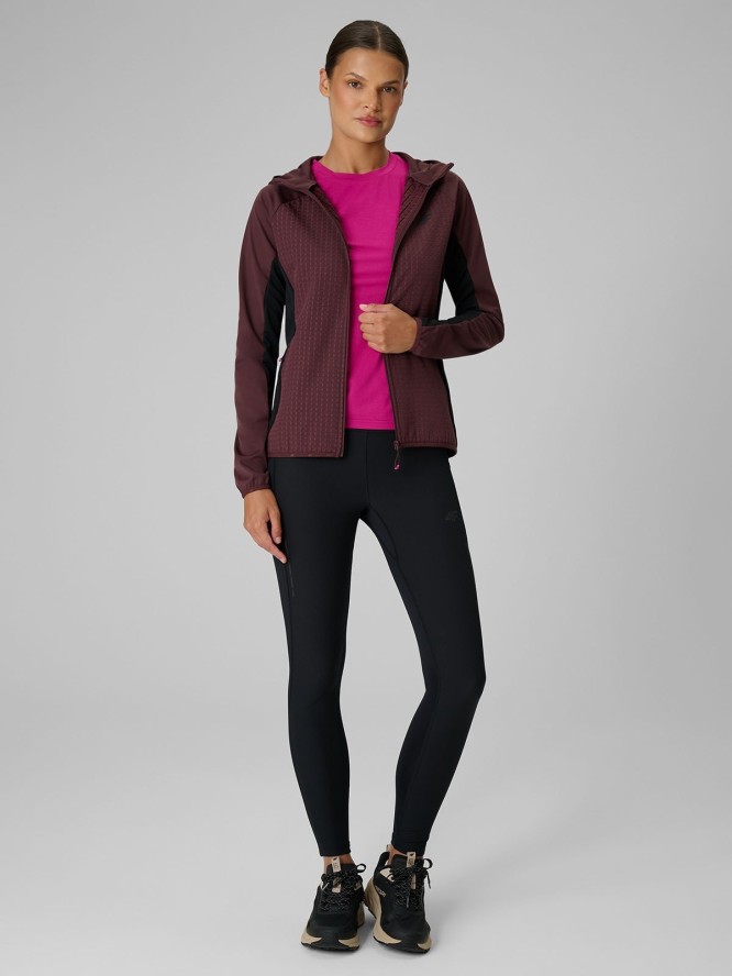 4F Kurtka softshell wiatroodporna damska - brązowa L