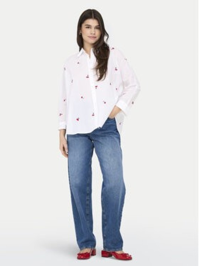 ONLY Koszula 15283743 Biały Box Fit