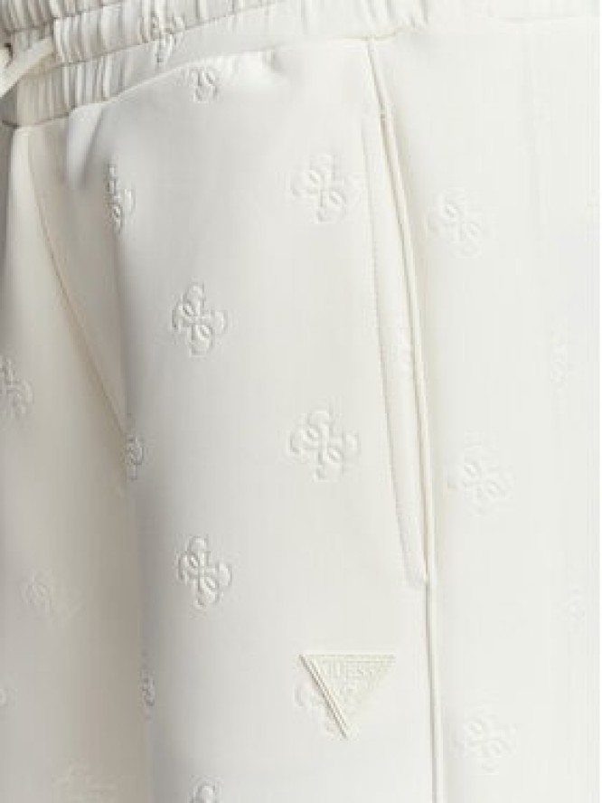 Guess Spodnie dresowe V6YB10 K4295 Kremowy Regular Fit