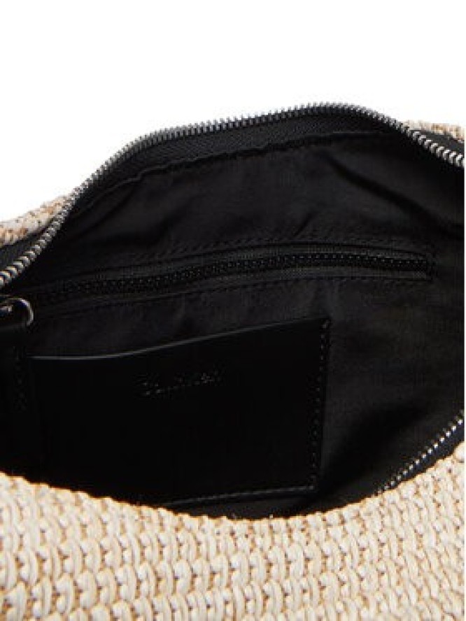 Calvin Klein Torebka Pinched Raffia Medium Shoulder B LV04F3079G Beżowy