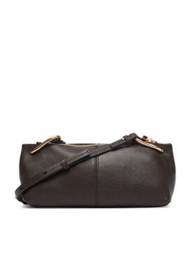 Calvin Klein Torebka Slouchy Leather Small Conv Bag LV04F3659G Brązowy