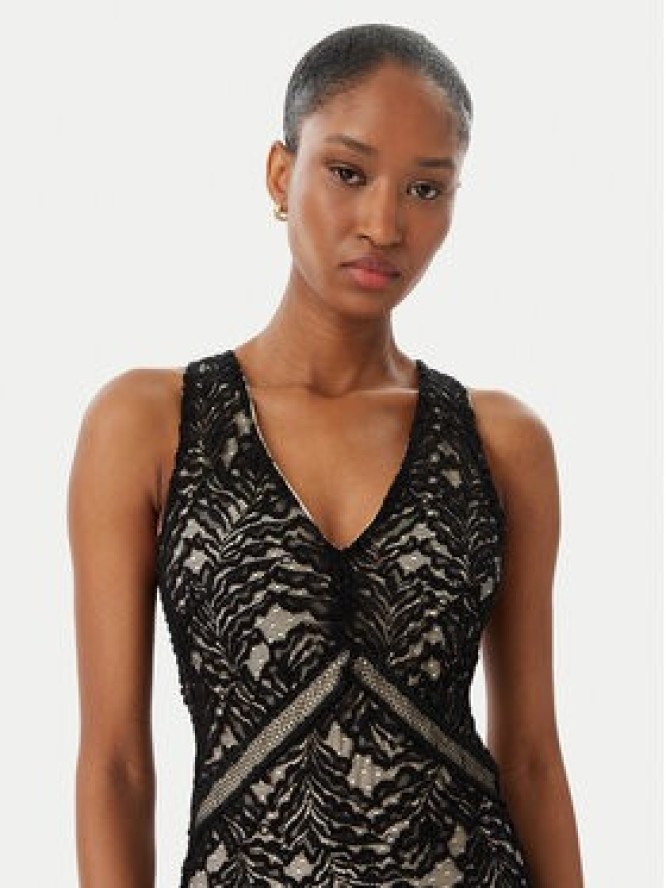 Guess Sukienka koktajlowa W5GT37 KCS90 Czarny Slim Fit