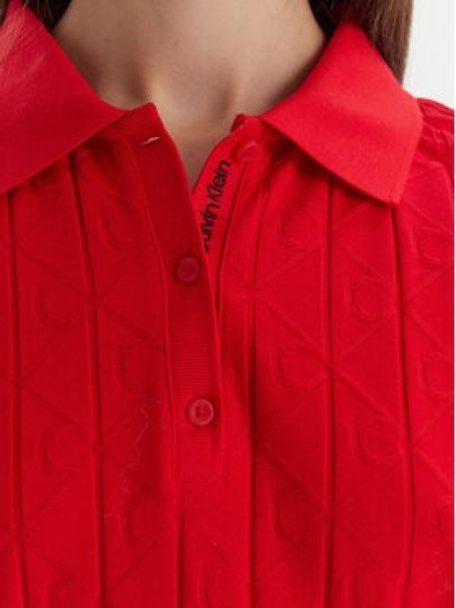 Calvin Klein Jeans Sukienka codzienna LV047D228G Czerwony Slim Fit