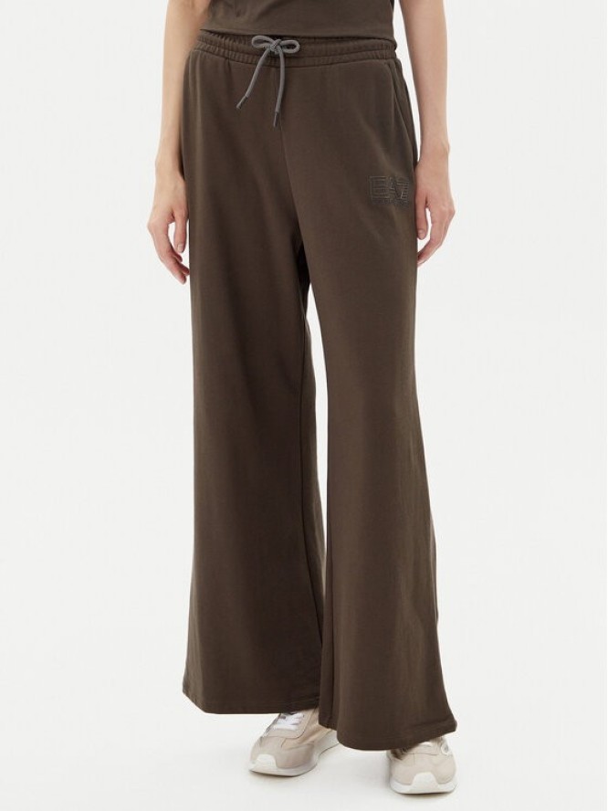 EA7 Emporio Armani Spodnie dresowe 7W000106 AF12473 U6139 Brązowy Loose Fit