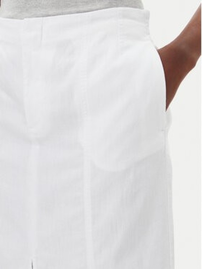 Calvin Klein Jeans Spódnica midi J20J225327 Biały Regular Fit