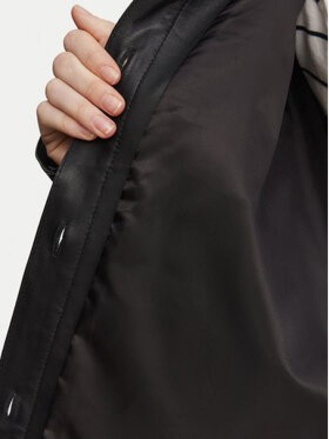 Weekend Max Mara Kurtka skórzana Piovra 2625446021 Czarny Regular Fit
