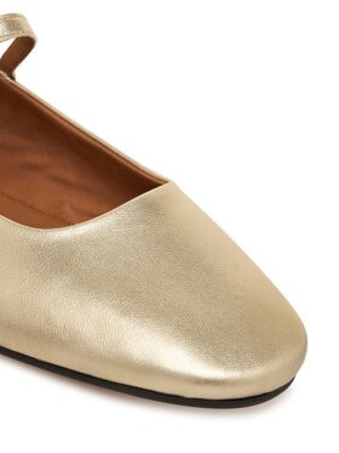 Tommy Hilfiger Baleriny Hilfiger Gold Ballerinas FW0FW09320 Złoty