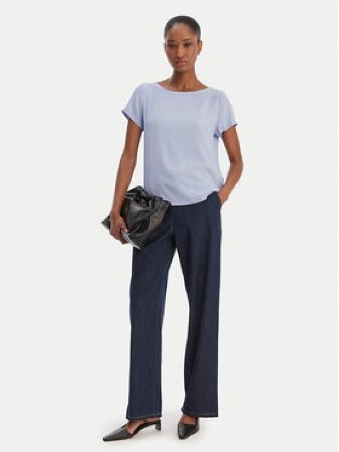 Marella Jeansy Fingere 2615181091 Granatowy Wide Leg