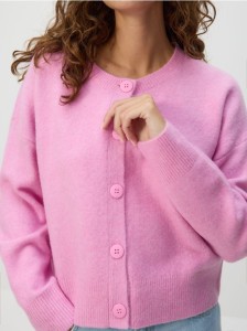 Kardigan z obniżoną linią ramion - fioletowy