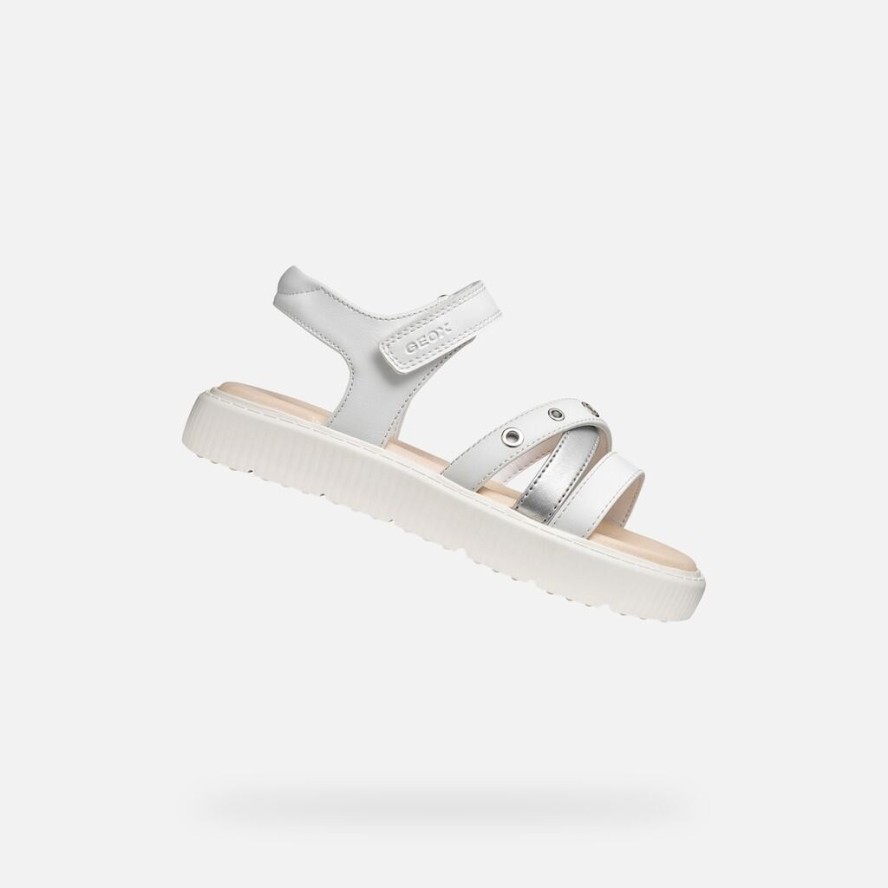 Sandały GEOX J SANDAL KODETTE GIR Biały