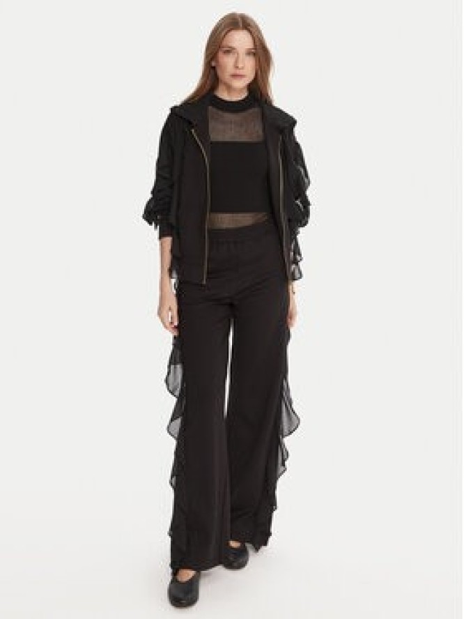 TWINSET Spodnie materiałowe 252LI2NCC Czarny Regular Fit