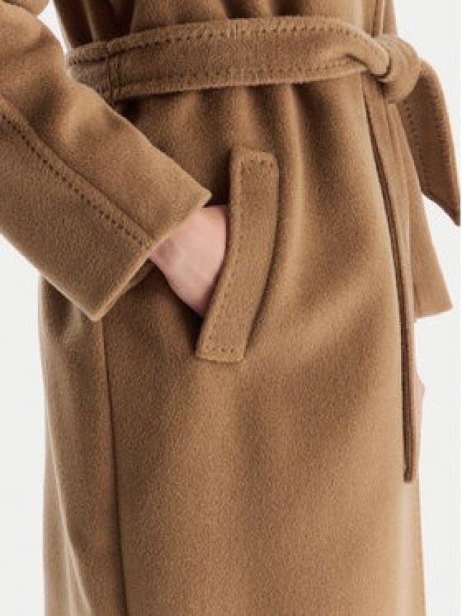 Weekend Max Mara Płaszcz wełniany Tempera 2525016082 Brązowy Regular Fit