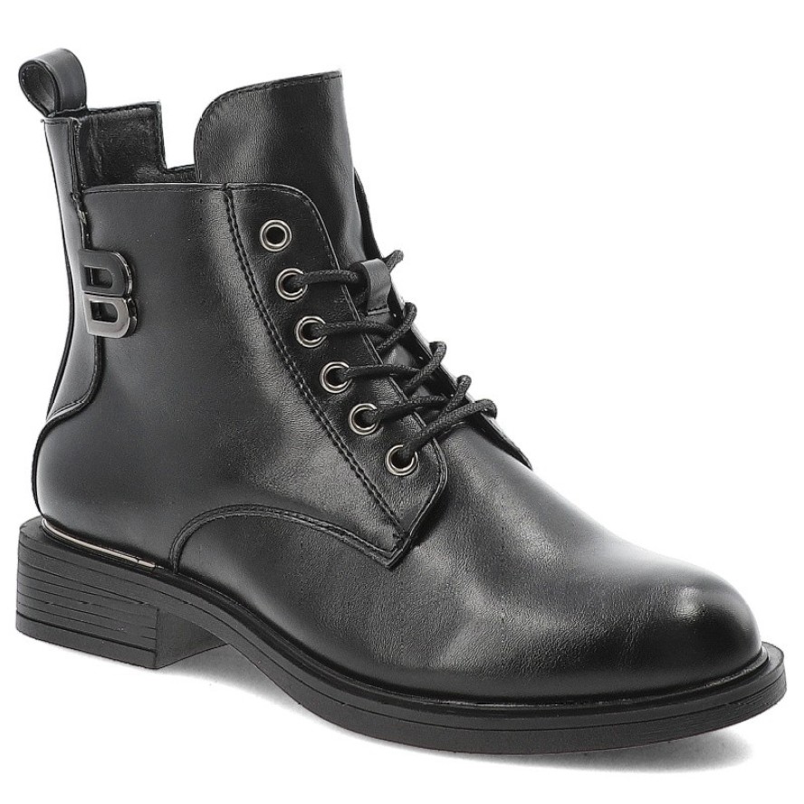 Czarne Botki Vinceza Klasyczne Buty Damskie