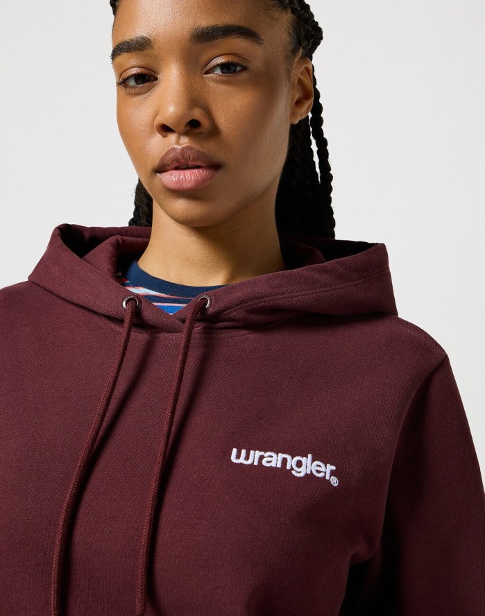 WRANGLER DAMSKA BLUZA REGULAR HOODIE DAHLIA 112356460 W6S4018506