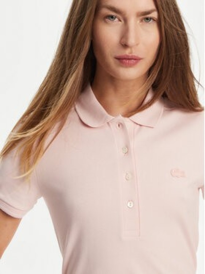 Lacoste Polo PF5462 Różowy Slim Fit