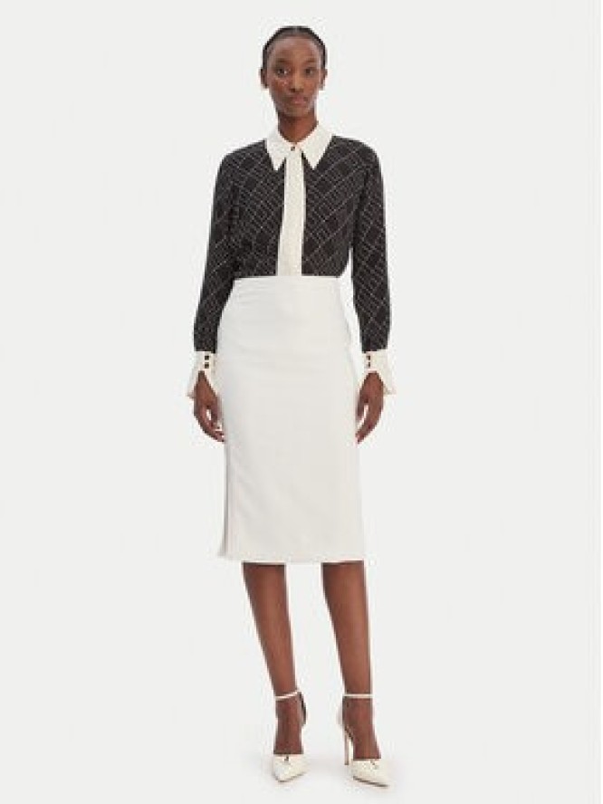 Elisabetta Franchi Spódnica ołówkowa GO-164-61E2-V250 Biały Regular Fit