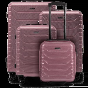Zestaw 4 walizek Wings CRAKE POLICARBON 100% ROSE GOLD S/M/L + MINI