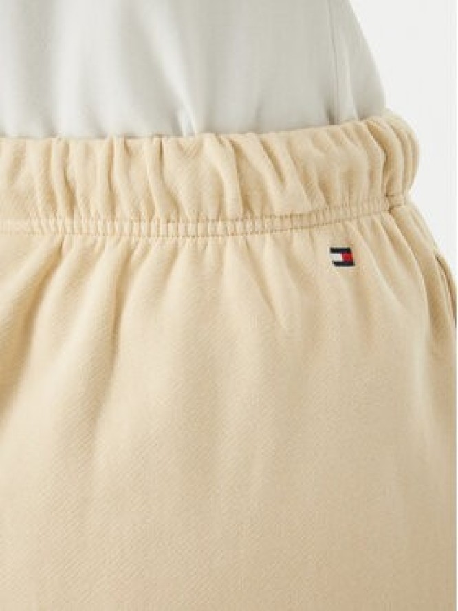 Tommy Hilfiger Spodnie dresowe Logo Embroidery WW0WW49706 Beżowy jasny Regular Fit