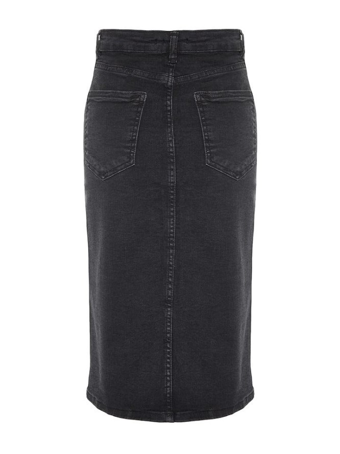 trendyol Spódnica dżinsowa w kolorze czarnym rozmiar: 34