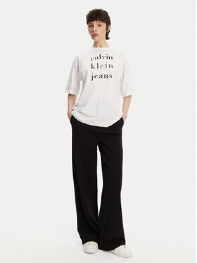 Calvin Klein Jeans T-Shirt LV047B827G Biały Relaxed Fit