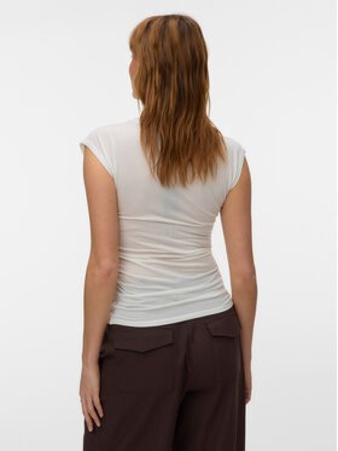 Vero Moda T-Shirt Avasarah 10342876 Biały Slim Fit