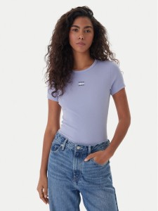 Tommy Jeans T-Shirt Badge DW0DW17881 Niebieski Slim Fit