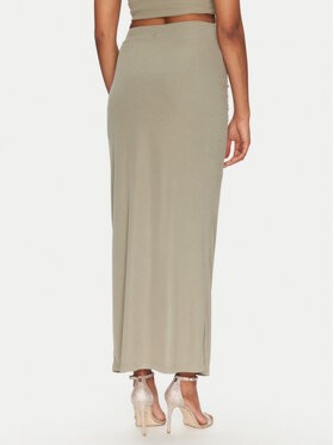 Guess Spódnica midi W5GD0E KAQL2 Khaki Regular Fit
