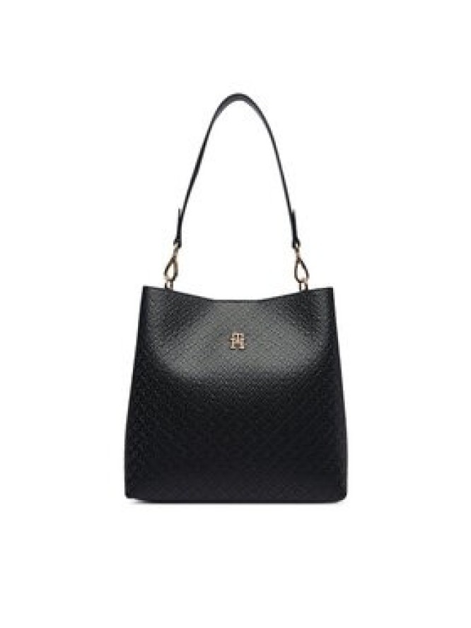 Tommy Hilfiger Torebka Th Icon Shoulder Bag Mono AW0AW19000 Czarny